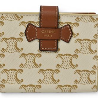 Celine Brown Ivory Coated Canvas Wallet (Bi-Fold) (Pre-Owned)