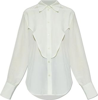 Victoria Beckham Zijden Blouse - Dames - Overhemden - Groen - 2XS - Overhemden