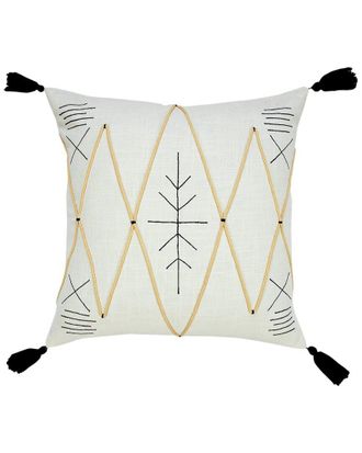 LR Home Lr Home Daniela Bohemian Basics Textured Embroidered Throw Pillow