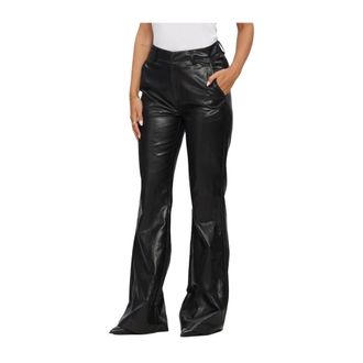 Co'Couture Gittcc Flare Pant - Dames - Broeken - Zwart - Maat: S Leer
