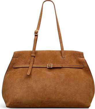 Radley London The Christina - Suede Large Ziptop Shoulder Bag in Toffee at Nordstrom