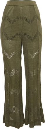 Missoni Pantaloni con motivo a zigzag - Verde