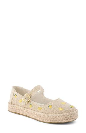 Toms Carolina Espadrille Platform Mary Jane in Natural at Nordstrom, Size 8.5