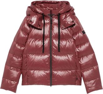Peuterey Logo-patch Quilted Jacket - Dames - Winterjassen - Rood - S - Polyester - Jassen