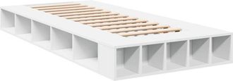 vidaXL Estructura de cama madera de ingeniería blanca 75x190 cm Vidaxl