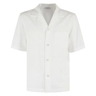 Paolo Pecora Short Sleeve Shirts, male, White, Size: L Short Sleeve Shirt Cream Color