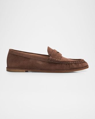 Stuart Weitzman Spencer Suede Penny Loafers