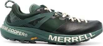 Merrell logo-print low-top sneakers - men - Rubber/Fabric/Fabric/Rubber/Rubber - 12 - Green