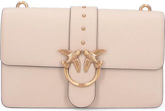 Pinko Structured Beige Handbag With Versatile Carrying Options