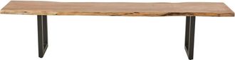 Maisons du monde Banco de acacia y acero negro