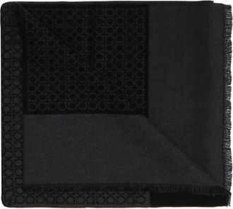 Ferragamo Logo scarf - Heren - Sjaals - Grijs - ONE Size - Wol - Accessoires
