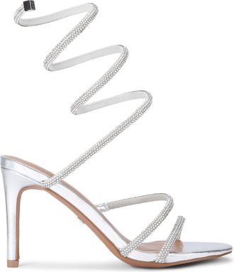 Kurt Geiger Womens Athena Sandals - Silver - Size UK 4