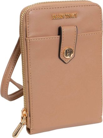 Ellen Tracy Womens Smooth Vachetta Phone Case & Wallet Bag In Natural