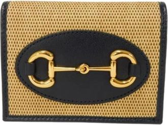 Gucci Pre-owned Wallets, female, Beige, Size: ONE SIZE Pre-owned Canvas wallets