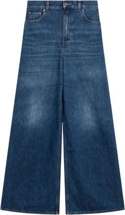 Chlo&eacute; Wide Jeans - Dames - Loose Fit Jeans - Blauw - W26 - Jeans