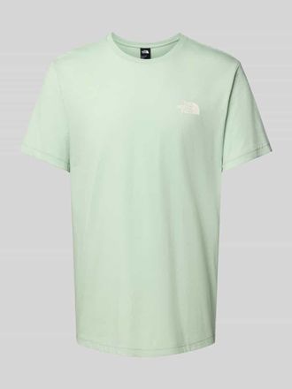 The North Face T-Shirt mit Label-Print in Mint, Gr&ouml;&szlig;e S