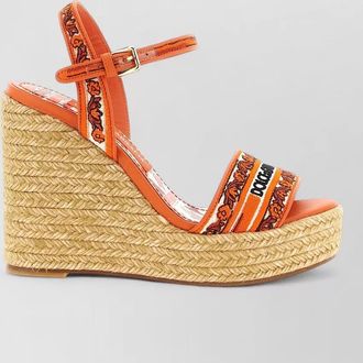 Dolce & Gabbana embroidered wedge sandals