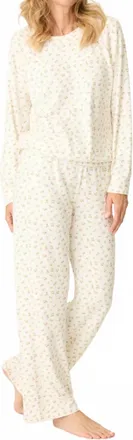 PJ Salvage Womens Full Of Love Pj Set In Ivory