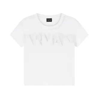 A|X Armani Exchange Regular Fit T-shirt in Cotton Jersey - female - Armani Exchange - T-Shirts - White - XS - Tops