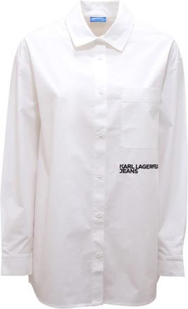 Karl Lagerfeld Camicia Oversize Jeans Shirt - Dames - Overhemden - Wit - S - Overhemden