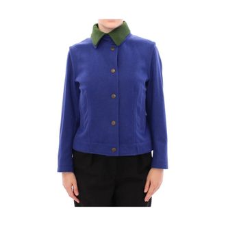 Andrea Incontri Jassen, Dames, Blauw, S, Wol, Habsburg Jacket