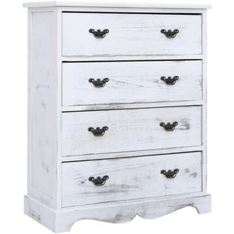 vidaXL Cassettiera Bianca 60x30x75 cm in Legno vidaXL