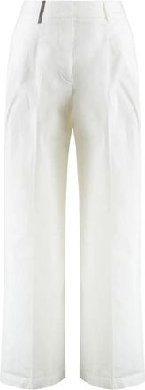 PESERICO Wide Leg Broek - Dames - Wijde Broeken - Wit - S - Broeken