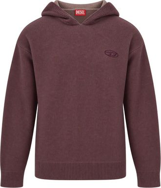 Diesel Maroon Logo Relaxed Hoodie