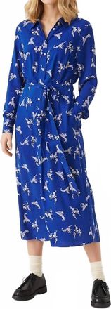 Part Two Silane Shirt Dress In Blue Bouquet