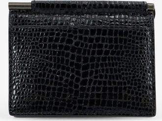 Tom Ford Crocodile-Embossed Goat Leather Card Case - Black