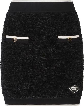 Elisabetta Franchi Logo-detail Rok - Dames - Korte rokken - Zwart - S - Rokken