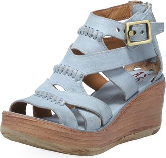 A.S.98 Norman Platform Wedge Sandal in Sky at Nordstrom, Size 8.5-9Us