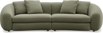 Castlery Fable Sofa Customized, Performance Fleece Moss, Spill Resistant, Ultra Deep Seats for Castlery Sofas