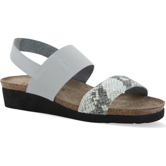 Naot Amy Slingback Sandal in Black/White/Gray at Nordstrom, Size 10Us