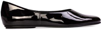 Black Suede Studio Ezra Ballet Flat in Black Patent at Nordstrom, Size 38.5