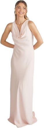 Six Stories Cowl Front Crepe Bridesmaid Dress in Blush at Nordstrom, Size 10