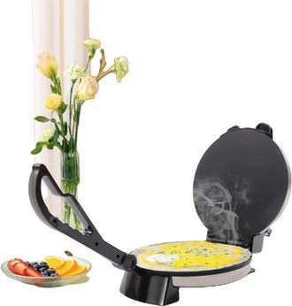 OEM Asador Giratorio El&eacute;ctrico Antiadherente, Calentamiento Por Ambos Lados, Color Negro