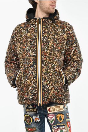 Dsquared2 K-WAY Floral Motif Reversible Down Jacket size Xl