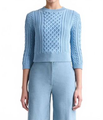 Altuzarra Cabbie Crewneck Sweater In Ash Blue