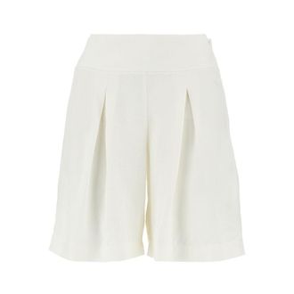 Emporio Armani Viscose and linen shorts Woman XS