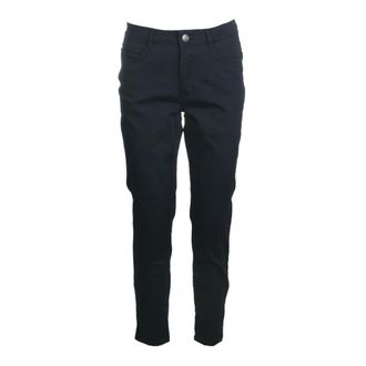 C.Ro Pantaloni Blu Scuro Suzanne con Dettaglio Zip - - Trousers - Donna - Blu - M