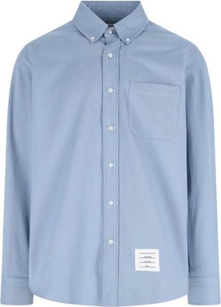 Thom Browne Denim Shirt Logo - Light Blue