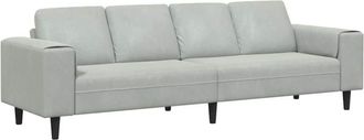 vidaXL Sofa Set Light grey Velvet vidaXL