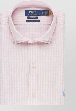 Ralph Lauren long sleeve striped polo shirt linen blend