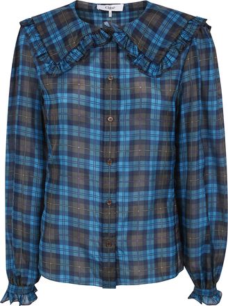 Chlo&eacute; Checked Shirt Cowboy Shirt