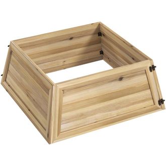 OEM Falda Para &Aacute;rbol De Navidad De 65 X 65 Cm, Collar De Madera De Abeto Natural -crezuo