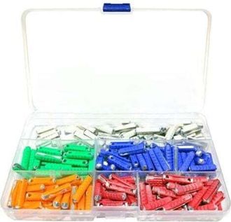 OEM Fusibles Tipo Torpedo, 200 Fusibles Autom&aacute;ticos Tipo Torpedo Para Coches Y Motocicletas Cl&aacute;sicas, Fusibles Autom&aacute;ticos Tipo Torpedo Con Caja De Almace