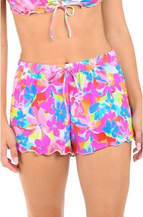 Citrus Merrow Cover-Up Shorts in Pink Multi at Nordstrom Rack, Size X-Large