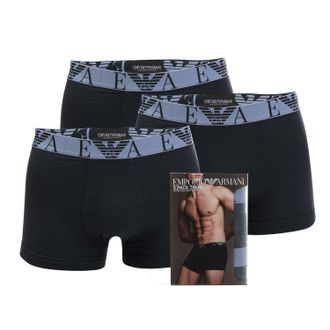 Emporio Armani Heren Emporio Armani EA7 3 Pack Katoenen Trunks Boxer in Navy