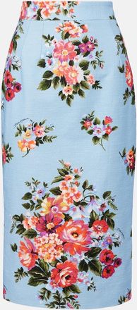 Dolce & Gabbana Floral cotton pencil skirt